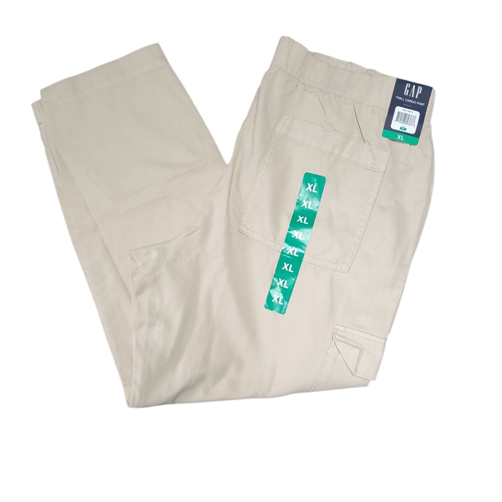 Women's GAP Twill Cargo Pants Tan Size XL NWT